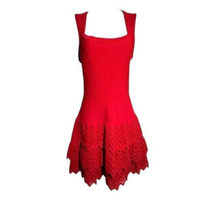 ALAIA  knit red sleeveless dress